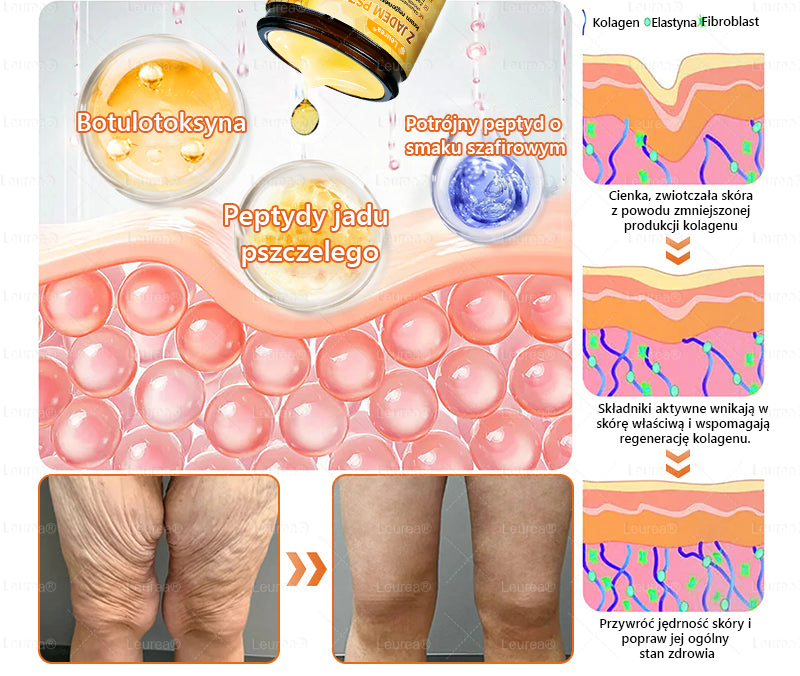 ✨✨✨Leurea® Krem Regenerujący z Jadem Pszczelim🔥 Naturalna regeneracja skóry, wygładzenie zmarszczek i promienna cera-50 ml