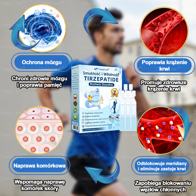 🔥 Polska – Klinicznie potwierdzone | Oficjalny sklep | CrazyLeaf® Slim & Vitality Tirzepatide – doustny roztwór wspierający odchudzanie, ciśnienie i poziom cukru
