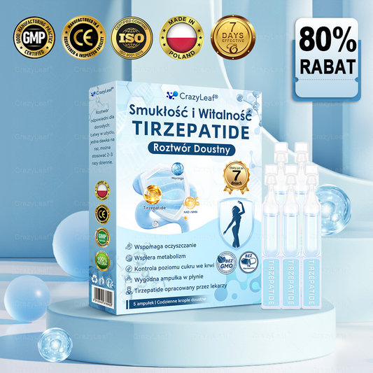 🔥 Polska – Klinicznie potwierdzone | Oficjalny sklep | CrazyLeaf® Slim & Vitality Tirzepatide – doustny roztwór wspierający odchudzanie, ciśnienie i poziom cukru