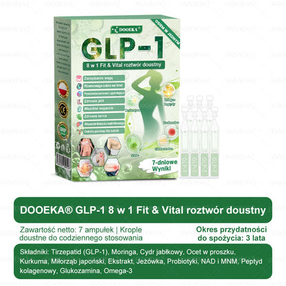 🌿🌿🌿🌿DOOEKA® GLP-1 8 w 1 Fit & Vital roztwór doustny – Raz dziennie, widoczne zmiany w ciągu 7 dni / W przypadku otyłości, zdrowia serca i układu krążenia, cukrzycy, bezdechu sennego, zdrowia jelit, problemów ze stawami i wielu innych