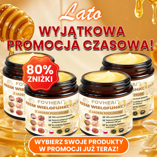 🐝🐝FOVHEAl™ Krem wielofunkcyjny z jadem pszczelim - Polecane przez dermatologów – Odpowiednie dla każdego wieku