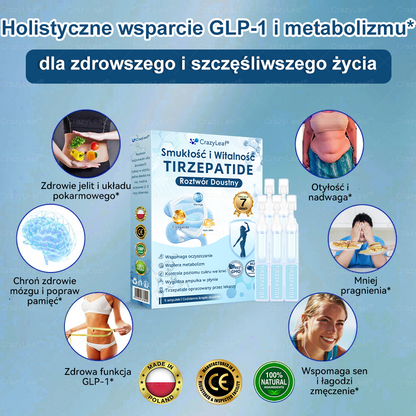 🔥 Polska – Klinicznie potwierdzone | Oficjalny sklep | CrazyLeaf® Slim & Vitality Tirzepatide – doustny roztwór wspierający odchudzanie, ciśnienie i poziom cukru